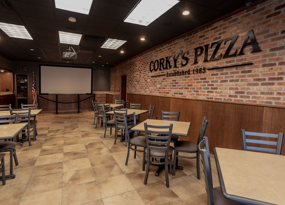 Corky's Pizza Event Room